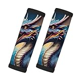 Roaring Dragon - Paquete de 2 fundas para asa de equipaje para maleta, fundas para maleta, accesorios de viaje para coche, accesorios de viaje para equipaje