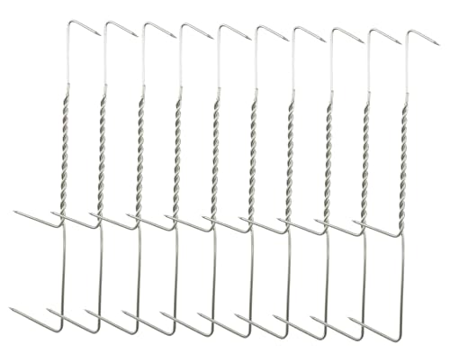 10 Stück Räucherhaken Edelstahl Doppelspitz 19 cm gedrillt 2 mm Ø räuchern von Fisch Fleisch Käse Wurst