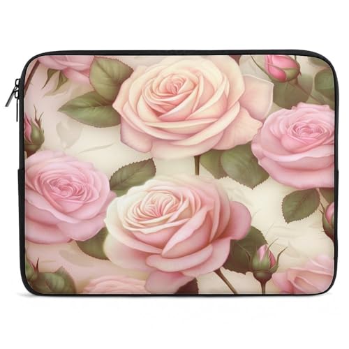 Funda para portátil de 17 pulgadas Beauty Roses impermeable y protectora contra golpes