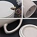Lempefe taza de café de cerámica de gran capacidad personalizada negro taza alta tazas de té con tapa cuchara pareja taza 500ml regalo para Navidad Imagen de Lempefe taza de café de cerámica de gran capacidad personalizada negro taza alta tazas de té con tapa cuchara pareja taza 500ml regalo para Navidad
