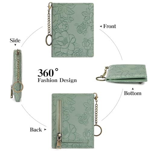Image of FALAN MULE Small Wallets Woman Slim RFID Blocking Mini Credit Card Holder