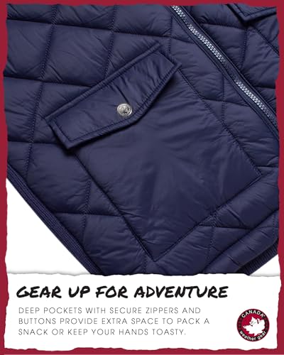 CANADA WEATHER GEAR Men's Vest - Zip Up Sweater Yoke Front and Back Quilted Warm Vest for Men - Men's Outerwear Vests (M-XXL)3