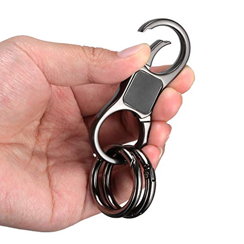 Daygos Key-Chain With Quick-Release Spring Clip Keyrings - Heavy Duty Car Keychain For Men Or Women,Black #TOP2