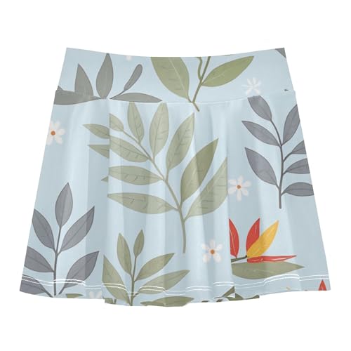 Girls Tennis Skirts with Shorts Flowy Little Girls Skirt Skort Kids with Pockets