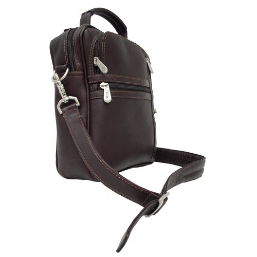 Piel Leather Radio Video Camera Bag, Chocolate, One Size - Thumbnail 2