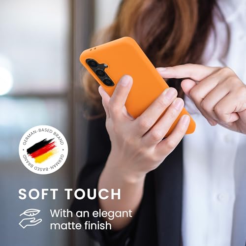 kwmobile Case Compatible with Samsung Galaxy S24 FE Case - Soft Slim Protective TPU Silicone Cover - Fruity Orange by kwmobile - Used condition - Image 4