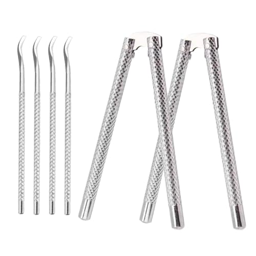 Nut Cracker Tool Set of 6, 2Pcs Stainless Steel Nut Cracker and 4 Picks for Seafood Crackers Walnut
