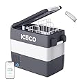 ICECO 12V Refrigerator, 50 Liters Portable Car Freezer with SECOP Compressor, Electric Cooler APP Control, 0??50?, 12 Volt Fridge with AC/DC, Refrigerator for Car, RV, Boat, with JP Series Latch