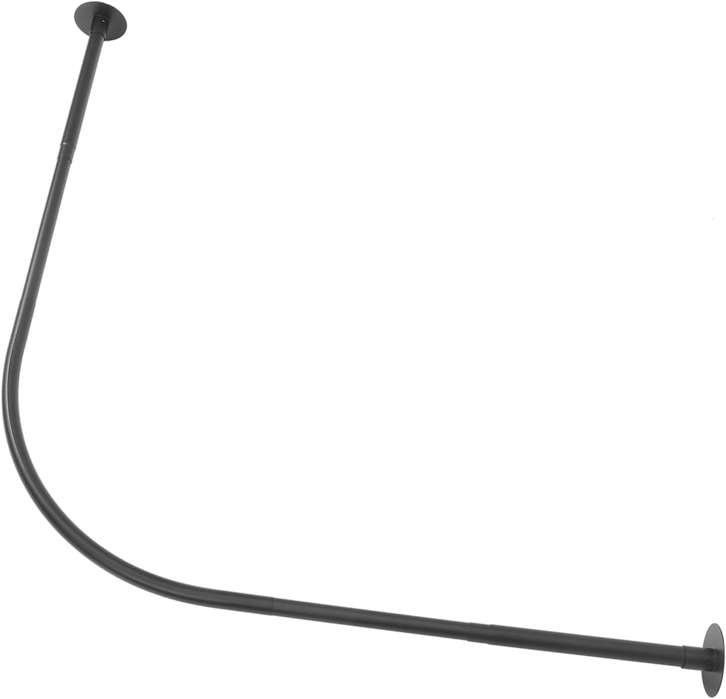 OUNONA Adjustable Curved Shower Curtain Rod Tension Pole Resistant No Drilling Required Versatile for Bathroom and Home