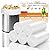 2 Gallon White-Biodegradable Small Trash Bag - Mini Garbage Bags For Bathroom Kitchen Office Car Can 105 Count 7.5L Unscented Compostable Waste Basket Liners Bulk Strong Thick Acqkunlo