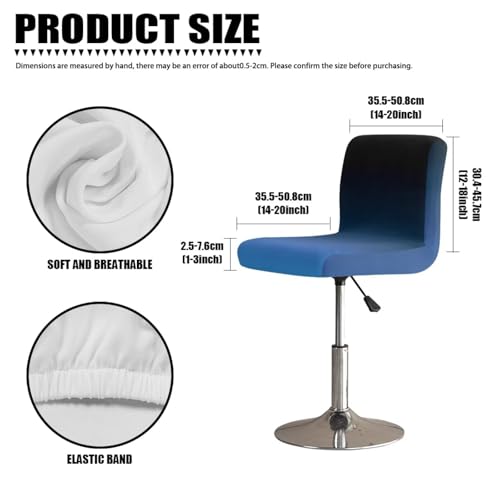 Image of Bar Stool Covers,4 Pack Stretch Waterproof Bar Stool Chair Cover for Dining Room Cafe Furniture Chair Seat Protectors Seat Covers,Black and Blue