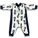 Aquajoy Warmsy - Premium Wende-Schwimmanzug | Warmer Neoprenanzug für Babys & Kleinkinder | Warme Ganzkörper-Badebekleidung für Jungen & Mädchen | 2 in 1-Design (Blaue Ananas) Gr. 3-6 Monate