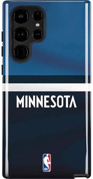 Skinit Impact Phone Case Compatible with Galaxy S24 Ultra - Officially Licensed NBA Minnesota Timberwolves Marble Design