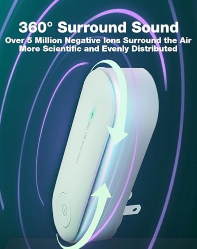 Purificador de aire iónico portátil sin filtro blanco miniatura 5