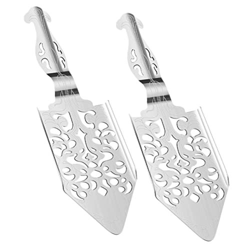 PRETYZOOM 2Pcs Multi Function Absinthe Spoon Practical Metal Dripper for Bar Use Hollow Design for Sugar Dissolving for Home Gatherings and Cocktail Mixing