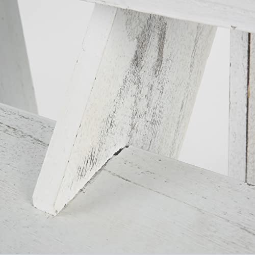 Woodsky White 4-Tier Retail Display Tables Wooden Stand With Portable Shelves For Products Display Craft Show Rack For Tabletop, Countertop, Farmers Market, Tradeshows, Vendor Riser #TOP5