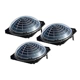 VINGLI Solar Pool Heater Above Ground Domed Solar Powered Swimming Pool Heater Contour Pool Heating Coil (3 Packs)