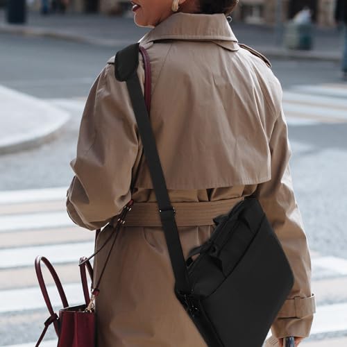 Bolso portátil mujer negro antichoque que soluciona la falta de espacio diario 5