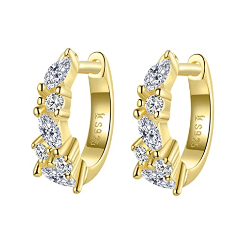 Créoles argent 925 cristal anti-allergie pour lobes sensibles