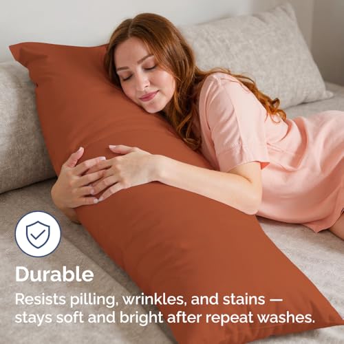 Body Pillow Cases Set of 2 - Ultra Soft Pillowcase Covers - Terracotta by CGK Unlimited - Used condition - Image 4