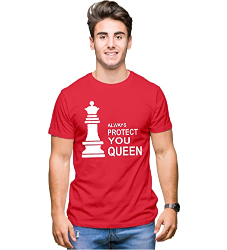 Image of Hangout Hub Hangout-Hub-NP18 Men's & Women's Round Neck T-Shirt-Together Forever | Always Protec Trust King Queen-Pack of 2-Couple T-Shirts