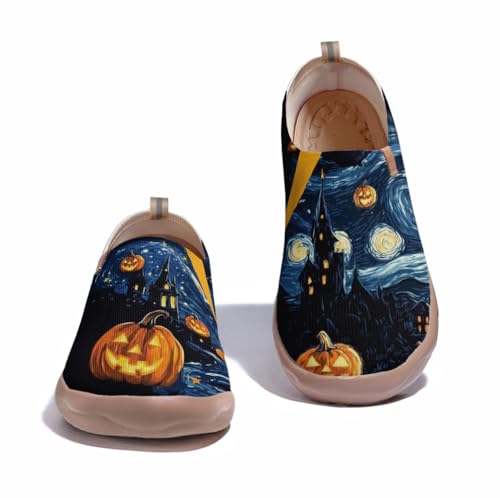 Men's Casual Comfort Travel Shoes Lightweight Knit Walking Shoes Halloween Series2