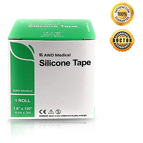 AWD Medical Soft Silicone Tape for Scars Removal 1.6” x 120” with