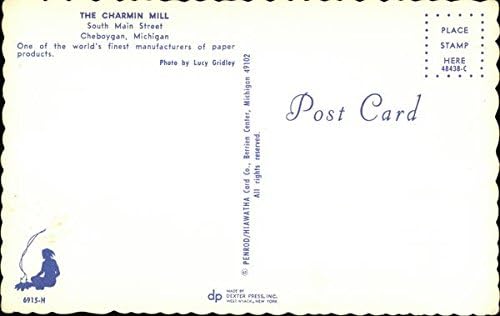 Miniatura 2 de Charmin Mill Cheboygan, Michigan MI Original Vintage Postcard