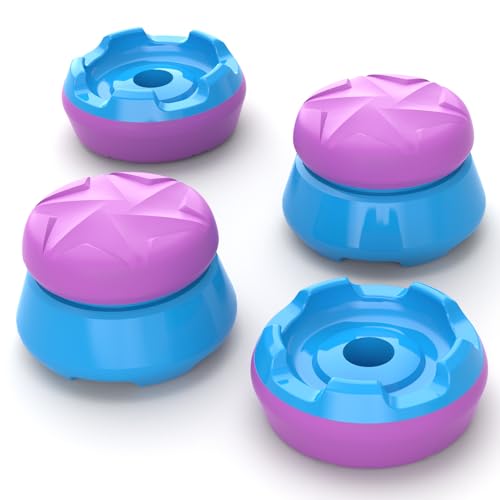 Image of PlayVital FPS Thumbstick Extenders for Xbox Series X /S & Xbox One Controller, 2 High Raise + 2 Mid Dome Joystick Caps, Thumbs Pro RAZOR Thumb Grips - Orchid Purple & Heaven Blue