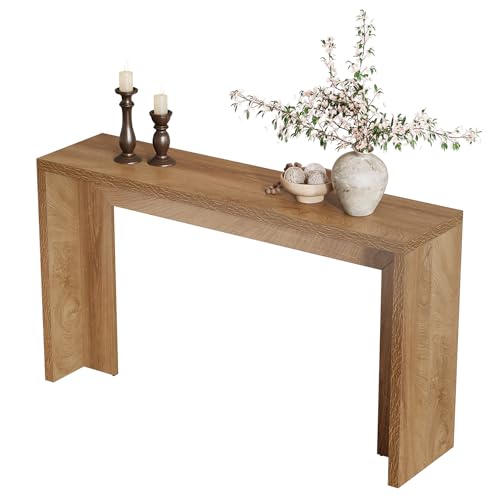 Table console rustique 140 cm rangement ouvert Tribesigns