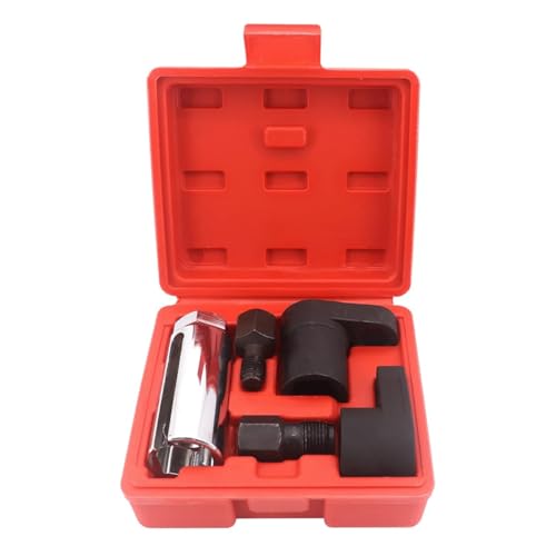 Nicear Juego de 5 llaves de tubo para sensor de oxígeno y herramienta de extracción de roscas, herramienta de reparación automotriz para mantenimiento de vehículos.