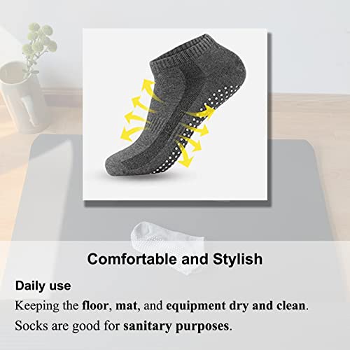 Fyourh Non Slip Socks Mens Small Size 6-9 - 3 Pairs Breathable Socks With Grippers For Men - Mens Yoga Socks - Pilates Socks For Men #TOP3