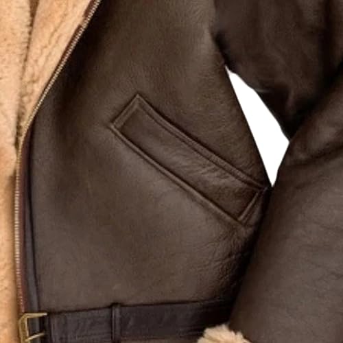 Bomber para hombre invierno casual cálido marrón miniatura 4