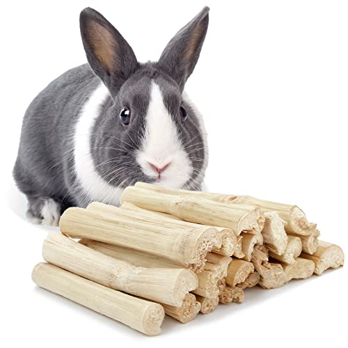 Niteangel Natural Timothy Hay Sticks, Timothy Molar Rod for Rabbits Chinchilla, Guinea Pigs and Other Small Animals (Sweet Bamboo)