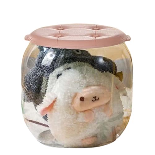 ぬいぐるみ 収納ケース 大容量 椅子 蓋付き クリア 収納スツール 円柱 収納チューブ 筒 ほこり防止 防塵 DIY 展示ボックス ストレージチェア 足置き 踏み台 収納ボックス 防塵 クリア 玄関収納 子供部屋