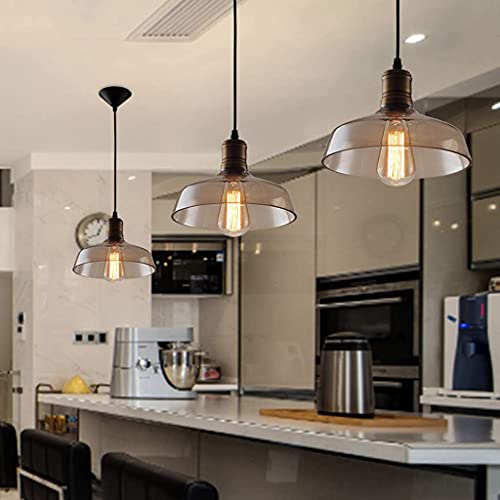 Lustre suspension industrielle pour plafond en pente avec câble E27 réglable cuisine - 2