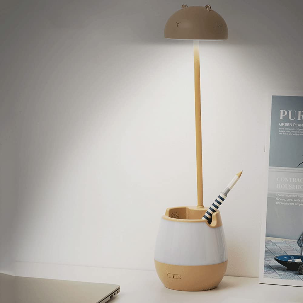 Lampada Da Tavolo Per Ufficio Lampada Da Scrivania A LED Con Supporto Per Penna Staffa Per Cellulare USB Ricaricabile Protezione Per Gli Occhi Lampade Da Lettura Per Comodino In Dormitorio Lampada Da