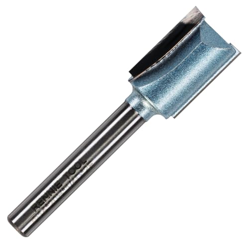 Rennie Tools - 14mm Cutting Diameter x 20mm Flute x 1/4" Shank TCT Tipped 2 Flute Straight Router Cutter Bit. Compatible With Makita Bosch Trend Katsu Dewalt Router Etc. 14mm Router Bit