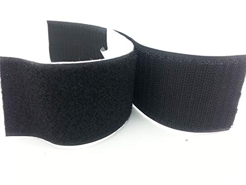 Bande crochet et boucle adhésive noire 10cm x 5m en nylon - 5