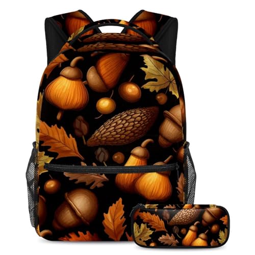 Sac à dos grande capacité Thanksgiving Acorn pour soulager le dos des ados