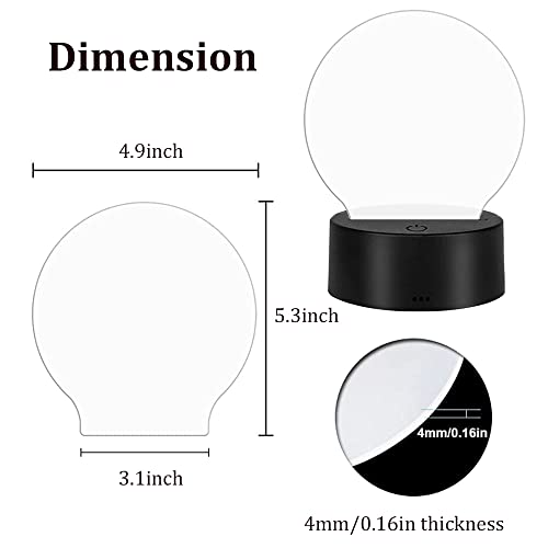 Base LED para luz nocturna 3D, set x4, control remoto miniatura 6