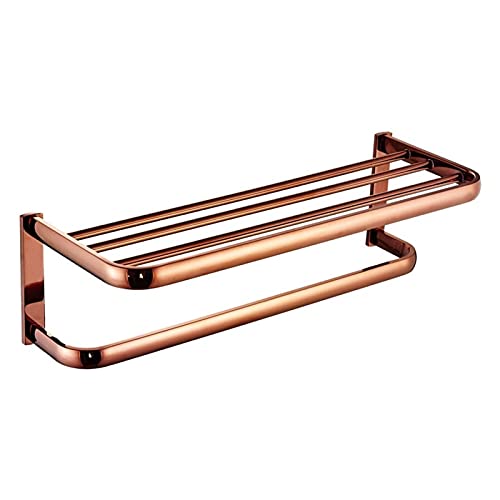 Porte-serviettes de bain en or rose laiton antirouille mural
