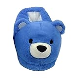 Luwecf Zapatillas Mujer con Oso de Dibujos Animados Pantuflas de Peluche Ligeras Función Antideslizante Y Diseño Novedoso Adecuada para Dormitorio Hotel Spa, Azul, universal
