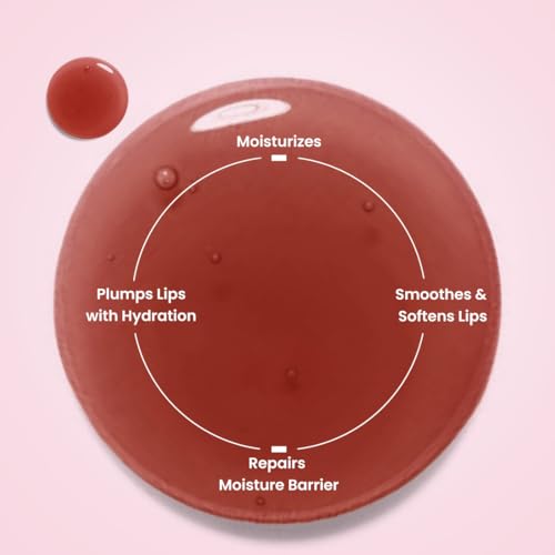 Hyphen Tinted Lip Balm - Hazel | 1% Vitamin E, 2% Squalane & Peptides | Brightening Lip Balm for Dark Lips | 24h Moisturization & Hydration for Dry & Chapped Lips - 10 g, Brown 6