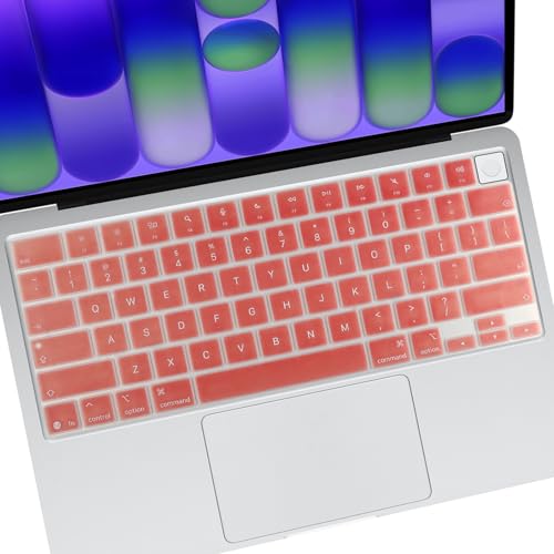 Allinside Keyboard Cover for 2026 MacBook Neo 13-inch A3404 (A18 Pro) & MacBook Air 13-15 and MacBook Pro 14-16 (M5 Chip), Premium Silicone Keyboard Protector Skin, US ANSI Layout, Rose Gold