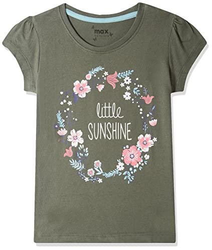 Image of Max Girl's Printed Regular Fit Tshirt