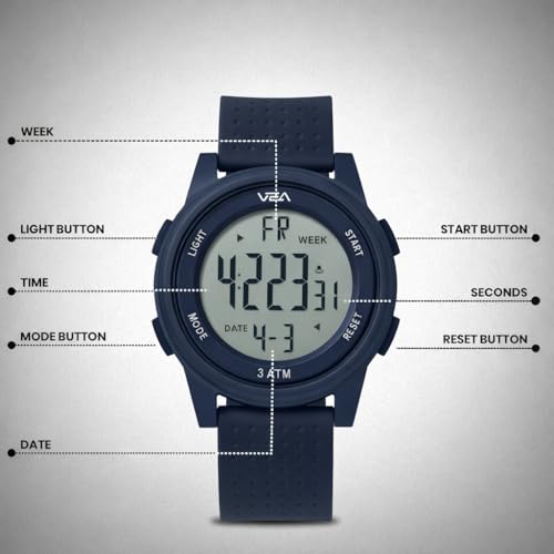 Image of V2A Nova X 2810 Digital Watch for Kids & Teens | Large Easy-Read Display | Alarm Stopwatch Backlight | TPU Sport Strap | 30M Water Resistant | Boys Girls Everyday Watch