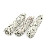 3 Räucherstäbchen Weißer Salbei | Salbei verbrennen zur Entfernung von negativer Energie | Kalifornischer Weißer Salbei Set für authentische Erfahrung | 3 Stück 17.5-20 cm