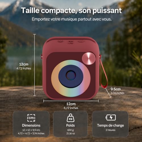 Enceinte Bluetooth portable 15W avec support téléphone et autonomie 24H - 6