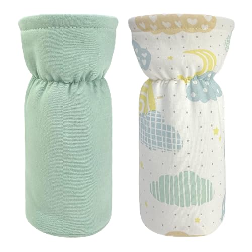 Image of abracadabra Cotton Relaxed Fit Bottle Modern Cover (Set Of 2) - Lost In Clouds,multicolor